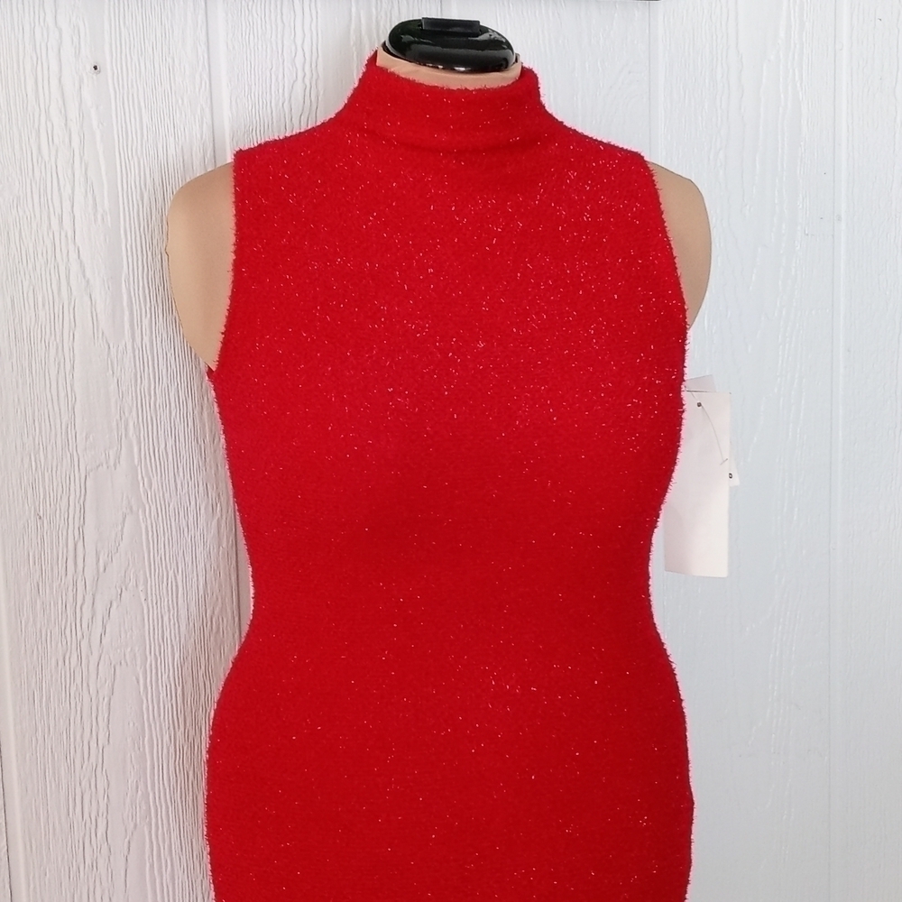 NWT MICA red party dress red turtleneck petite - Picture 12 of 12